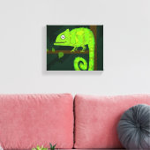 Toile Caméléon mignon vert (Insitu(Salon))