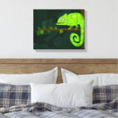 Toile Caméléon mignon vert (Insitu(Chambre))