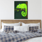 Toile Caméléon mignon vert (Insitu(Chambre))