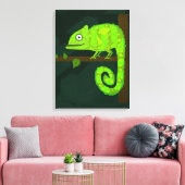 Toile Caméléon mignon vert (Insitu(Salon))