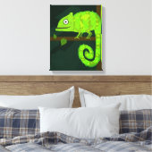 Toile Caméléon mignon vert (Insitu(Chambre))