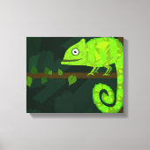 Toile Caméléon mignon vert (Recto)