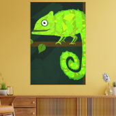 Toile Caméléon vert mignon (Insitu(Salon))