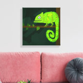 Toile Caméléon vert mignon (Insitu(Salon))