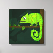 Toile Caméléon vert mignon (Recto)