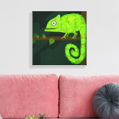 Toile Caméléon vert mignon (Insitu(Salon))