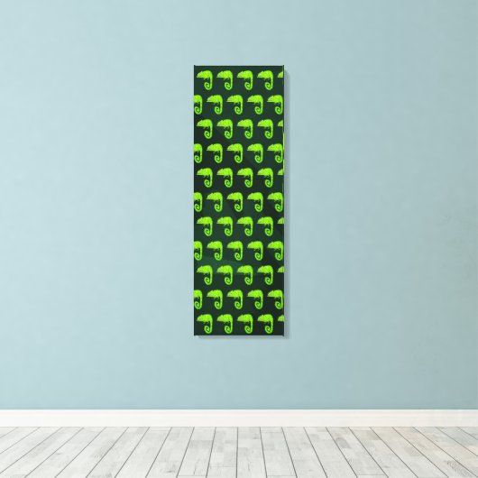 Toile Caméléon vert mignon (Insitu (Plancher de Bois))