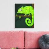 Toile Caméléon vert mignon (Insitu(Salon))