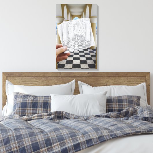 Toile Caméra Crayon Vs - Checkmate (Insitu(Chambre))
