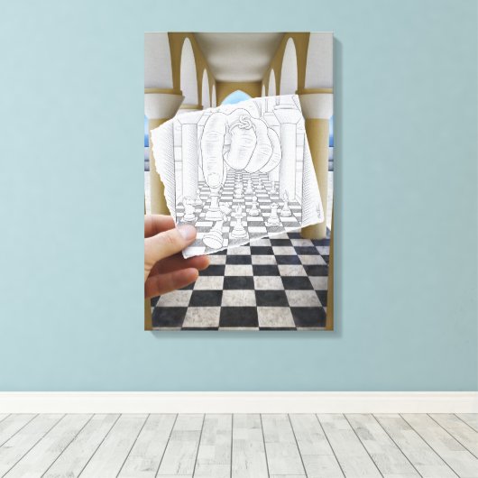 Toile Caméra Crayon Vs - Checkmate (Insitu (Plancher de Bois))
