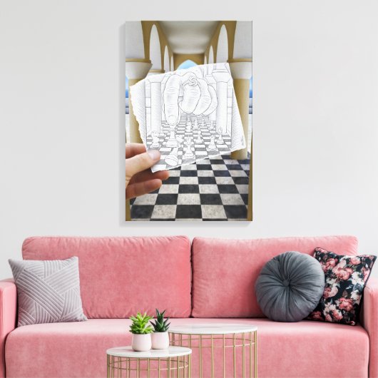 Toile Caméra Crayon Vs - Checkmate (Insitu(Salon))