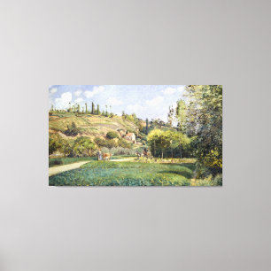 Toile Camille Pissarro A Cowherd à Valhermeil, Auvers-s