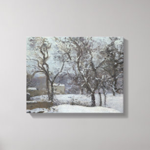 Toile Camille Pissarro - Neige à Louveciennes