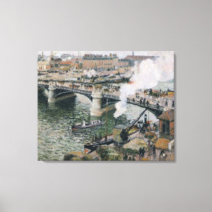 Toile Camille Pissarro Pont Boieldieu à Rouen Peinture