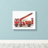 Toile Camion d'incendie à crochet et à échelle (Insitu (Plancher de Bois))