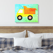 Toile Camion Jaune Distressed (Insitu(Chambre))