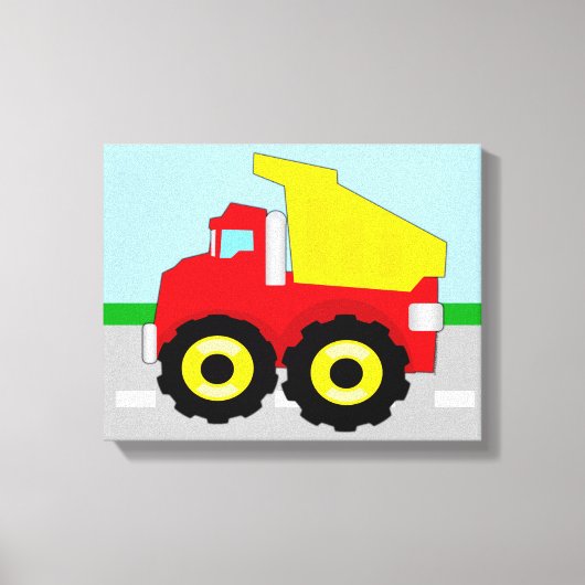 Toile Camion-poubelle de construction pour enfants (Recto)