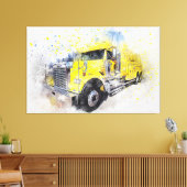 Toile Camion semi-remorque jaune (Insitu(Salon))