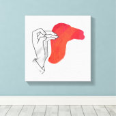 Toile Camion Silhouette Main Rouge (Insitu (Plancher de Bois))