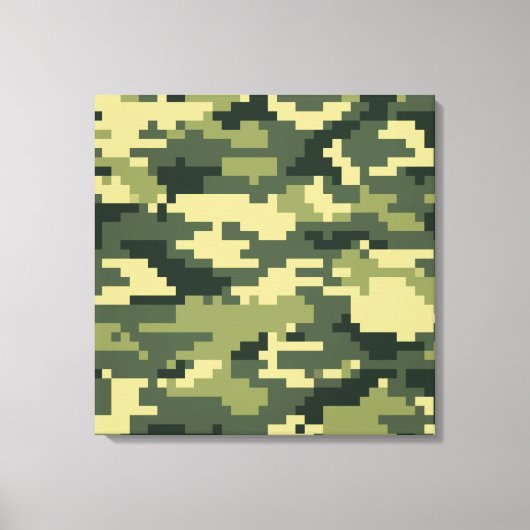 Toile Camouflage numérique en bois à 8 bits / Camo (Recto)