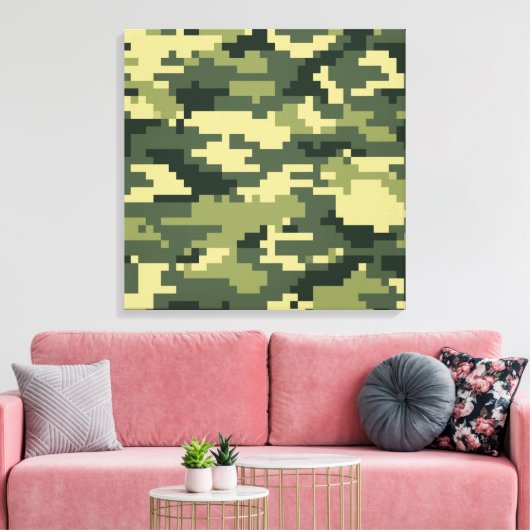 Toile Camouflage numérique en bois à 8 bits / Camo (Insitu(Salon))