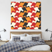 Toile Camouflage tête de licorne, répétition motif. (Insitu(Chambre))