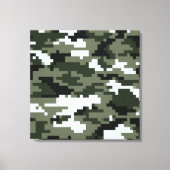 Toile Camouflage urbain numérique à 8 bits / Camo (Recto)