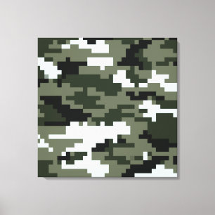 Toile Camouflage urbain numérique à 8 bits / Camo