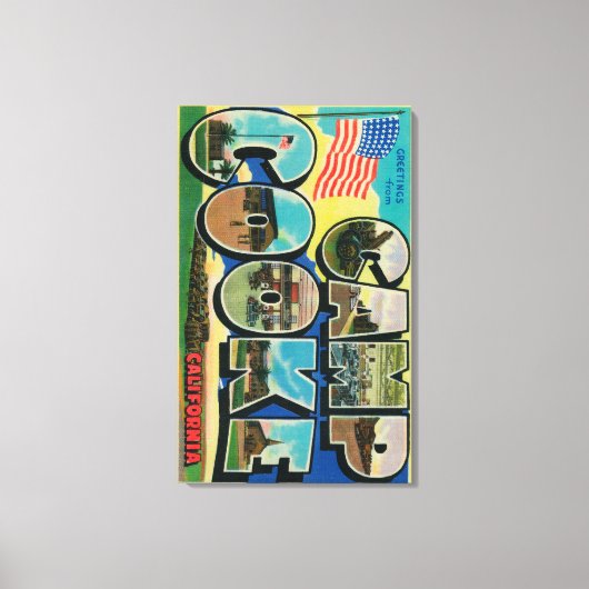 Toile Camp Cooke, Californie - Scènes de grandes lettres (Recto)