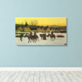 Toile Camp de Sioux à Wounded Knee par John Hauser (Insitu (Plancher de Bois))