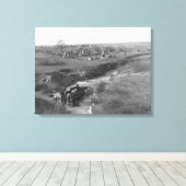 Toile Camp indien de Lakota à l'argile blanche (Insitu (Plancher de Bois))