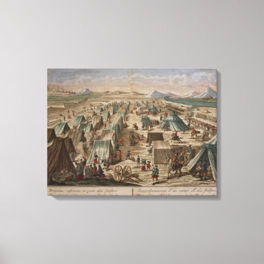 Toile Camp militaire, vers 1780 (Recto)