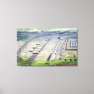 Toile Camp romain dans le Celtic Germania, comme décrit