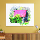 Toile *~* Campagne agricole AR19 Vieille grange rustique (Insitu(Salon))