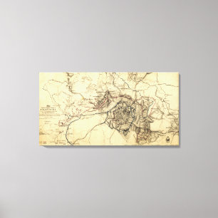 Toile Campagne d'Atlanta - carte panoramique de guerre