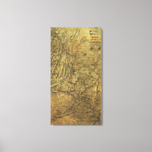 Toile Campagne d'Atlanta - carte panoramique de guerre