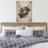 Toile Campbell Clan Badge Crossed Swords Canvas Print (Insitu(Chambre))