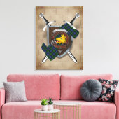 Toile Campbell Clan Badge Crossed Swords Canvas Print (Insitu(Salon))