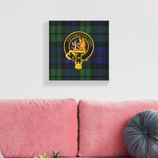 Toile Campbell Scottish Crest et Tartan Canvas (Insitu(Salon))