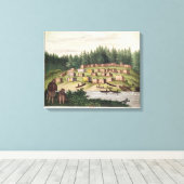 Toile Campement indien sur l'île Quadra (Insitu (Plancher de Bois))