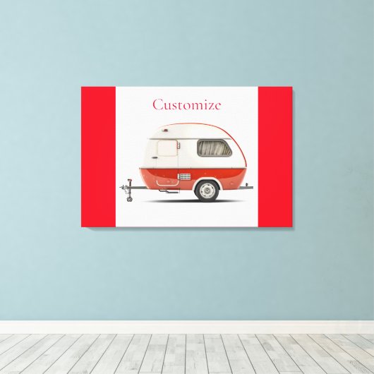 Toile Camper Teardrop Classic Retro Thunder_Cove (Insitu (Plancher de Bois))