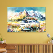 Toile Campervan Bliss Retro Campervan Dans Les Montagnes (Insitu(Salon))