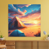 Toile Camping au lever du soleil (Insitu(Salon))