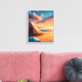 Toile Camping au lever du soleil (Insitu(Salon))