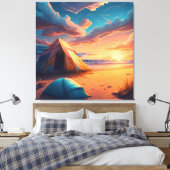 Toile Camping au lever du soleil (Insitu(Chambre))