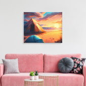 Toile Camping au lever du soleil (Insitu(Salon))