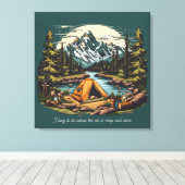 Toile Camping dans les Rocheuses Ajouter Texte Art (Insitu (Plancher de Bois))