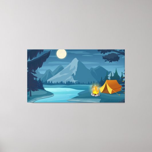 Toile Camping de montagne (Recto)