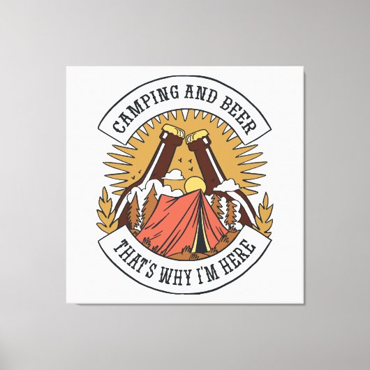 Toile Camping et Bière (Recto)