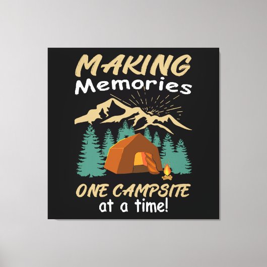 Toile CAMPING Faire des souvenirs (Recto)